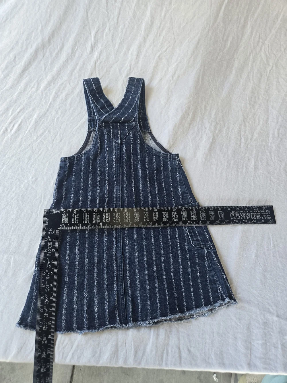 Emporio Armani  Girls' Navy Striped Button-Front Pinafore Dress